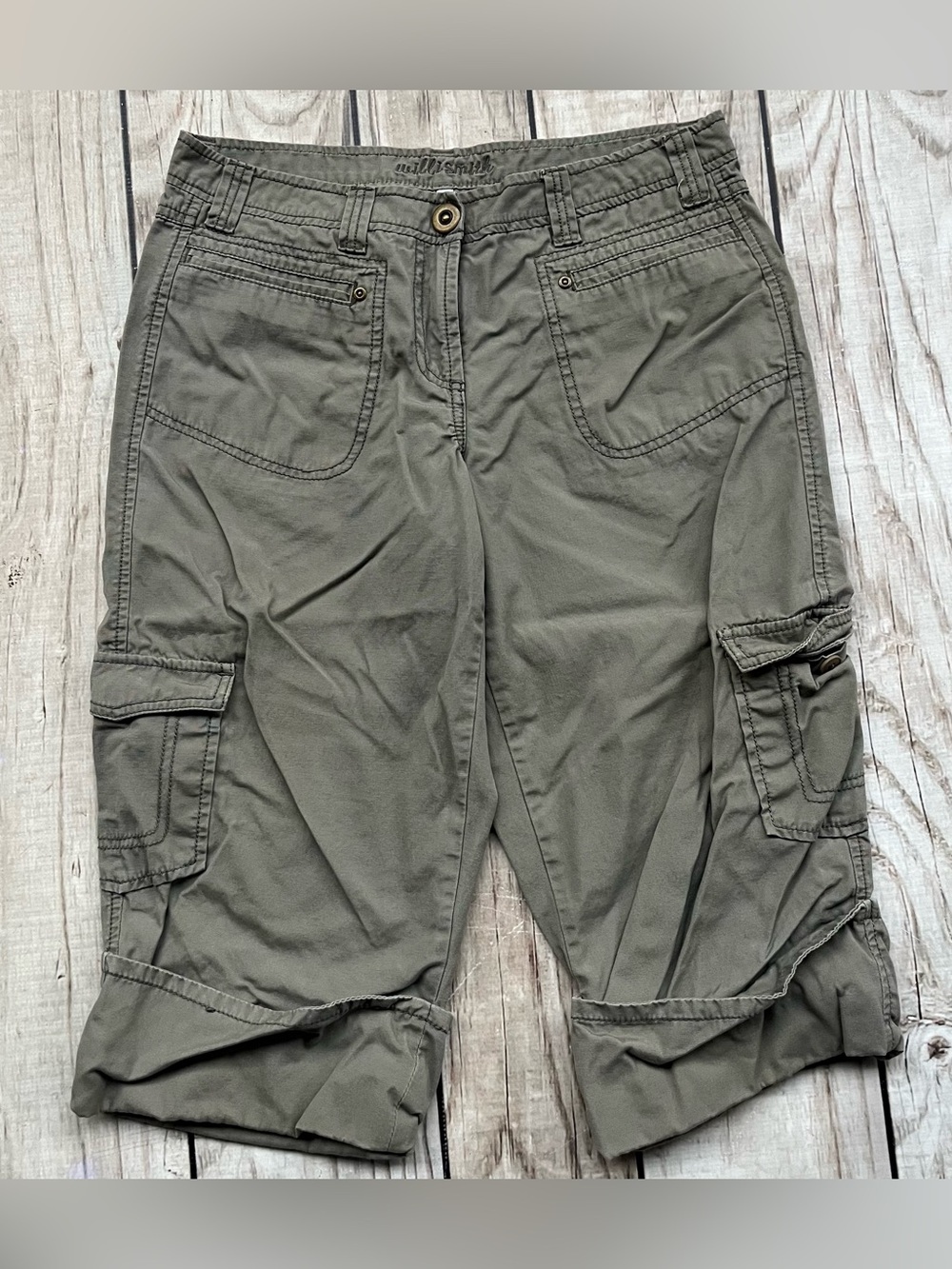 Vintage 90s Y2K Willi Smith Capri Cargo Pants Gorpcore Outdoors Coastal Utility